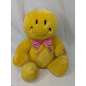 Smile Face Yellow Plush Animated If You're Happy MTY International 12 Inch Toy